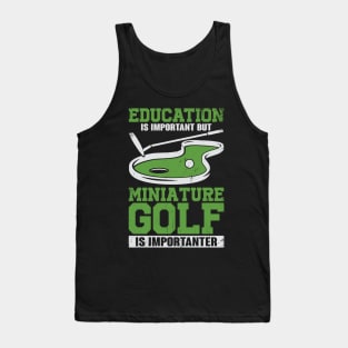 Funny Miniature Crazy Golf Player Gift Tank Top